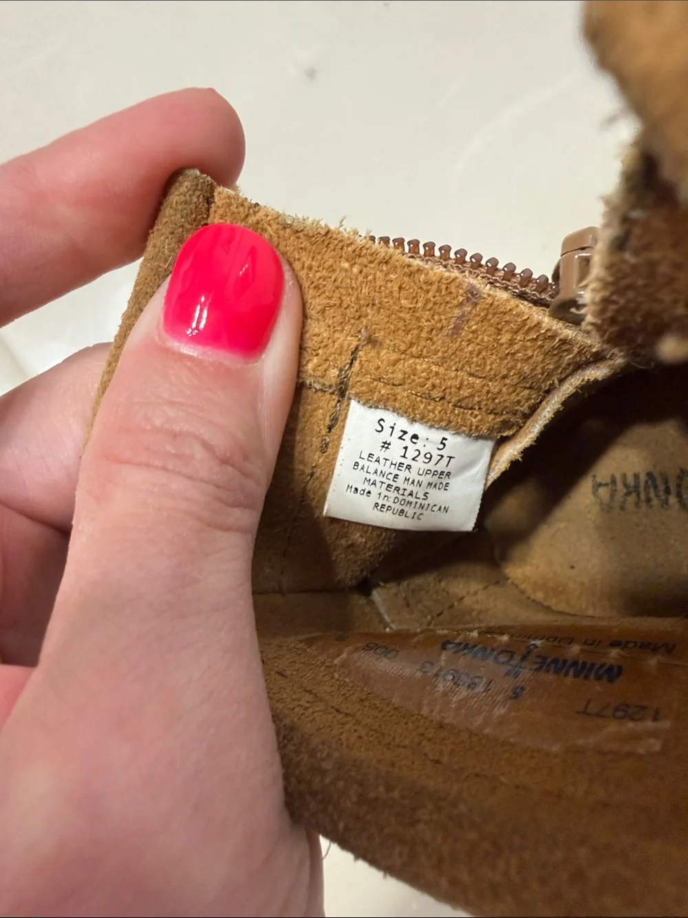 Minnetonka Kids Tan Suede Fringe Moccasins